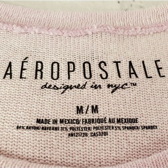 🔹️Aeropostale Pink "I Wanna Start Today Over" Sweater Medium - Picture 7 of 8